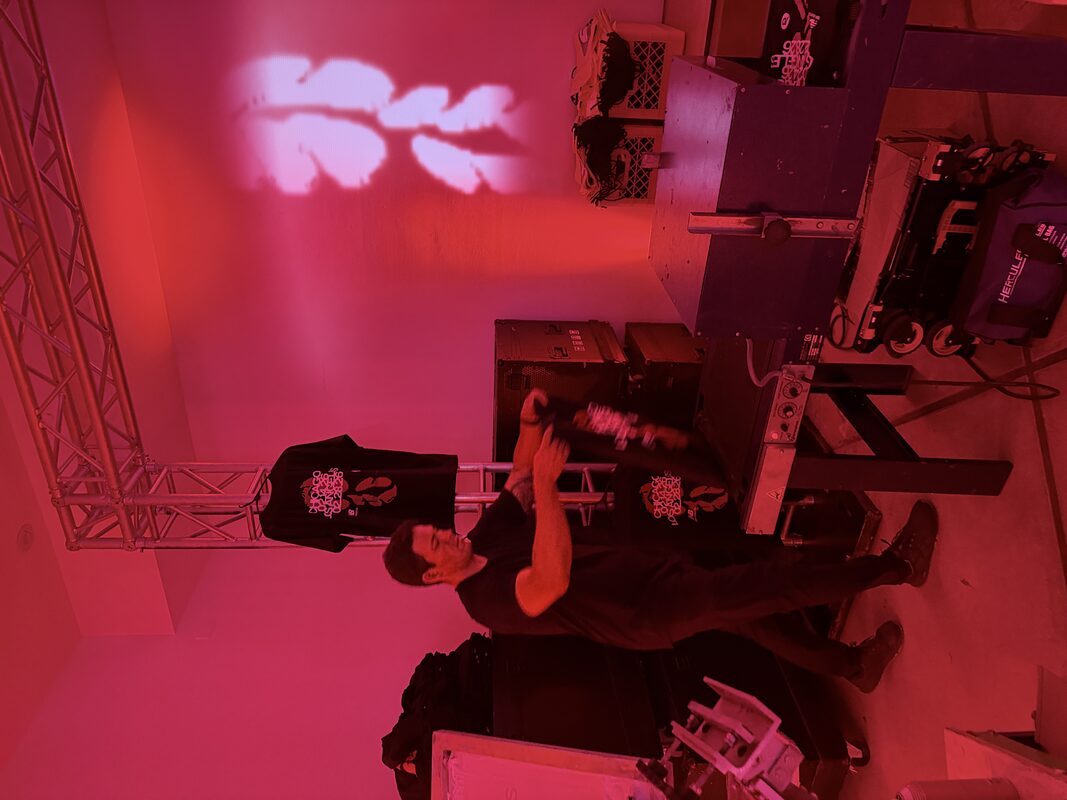 Branded merch on display at a corporate activation